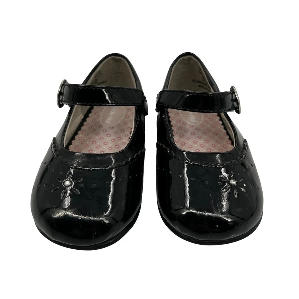 Stride Rite Black Patent Camila MJ Mary Janes Size 5.5 Toddler Girl's